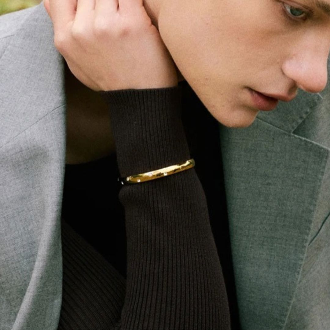 Brazalete De Circonia Cúbica Enchapado En Oro 18K Brazalete 02 ZAPRINI 