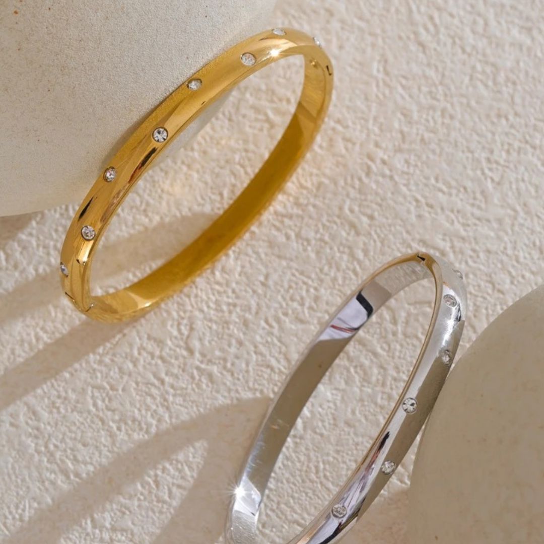 Brazalete De Circonia Cúbica Enchapado En Oro 18K Brazalete 02 ZAPRINI 