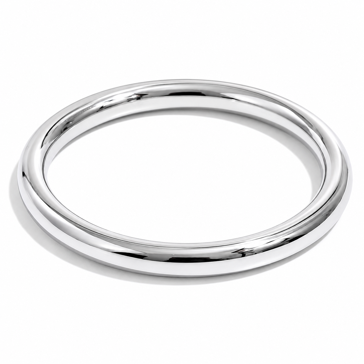 Brazalete Pulido Minimalista Enchapado En Oro 18K