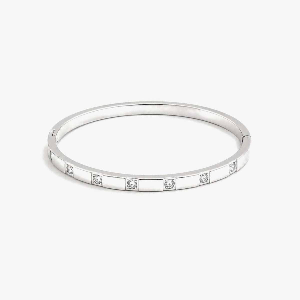 Brazalete Rígido Con Circonias Enchapado En Oro 18K Brazalete 03 ZAPRINI 