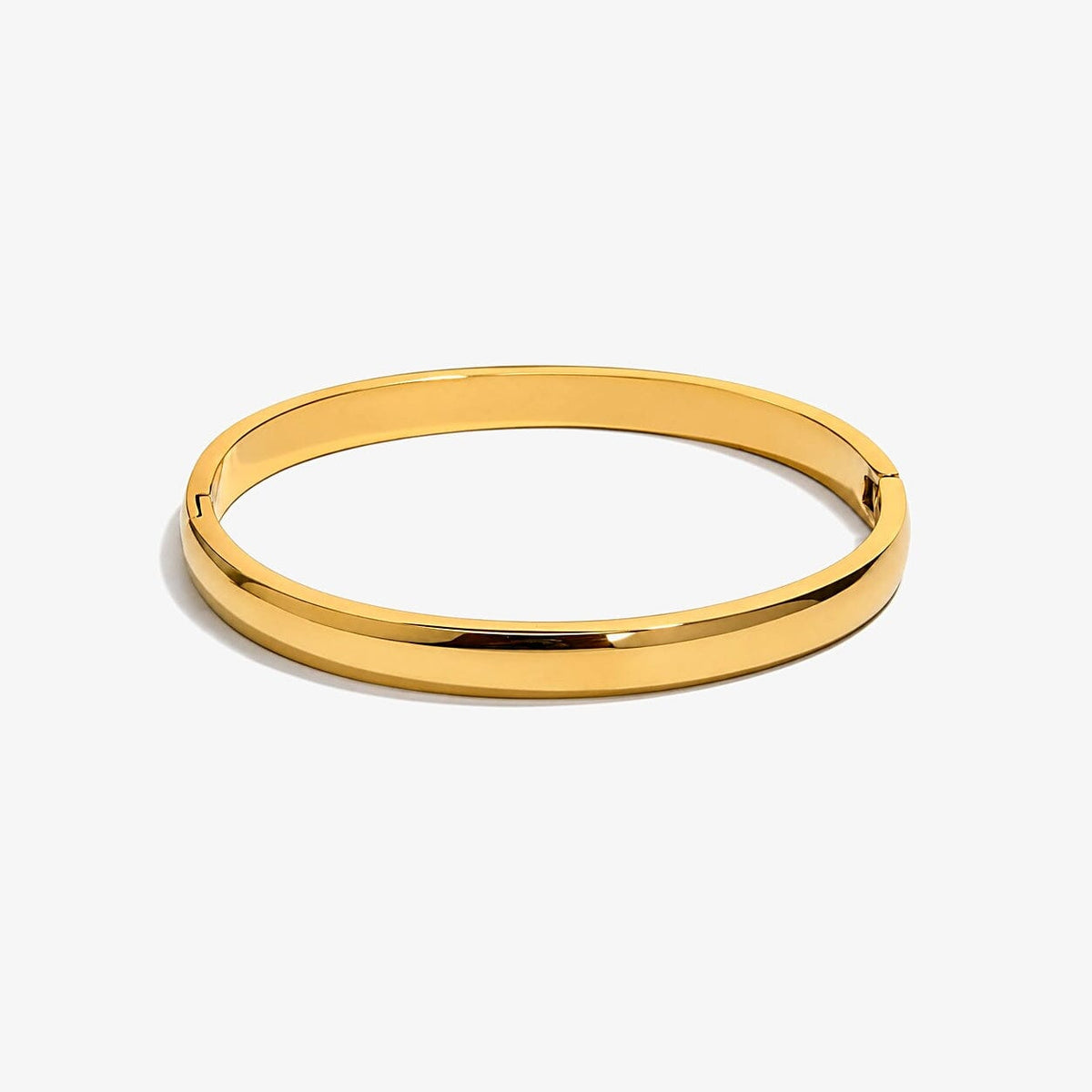 Brazalete Liso Minimalista Enchapado En Oro 18K Brazalete 04 ZAPRINI 