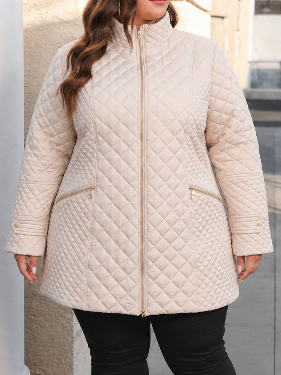 CAMPERA ACOLCHADA CON CUELLO ALTO PLUS SIZE Campera Plus Size 10 ZAPRINI 