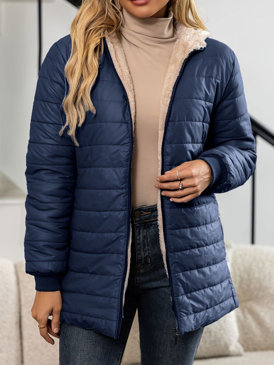CAMPERA ACOLCHADA CON FORRO POLAR Campera 30 ZAPRINI Azul S 
