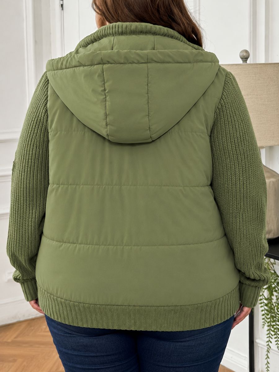 CAMPERA ACOLCHADA CON MANGAS DE PUNTO PLUS SIZE Campera Plus Size 09 ZAPRINI 