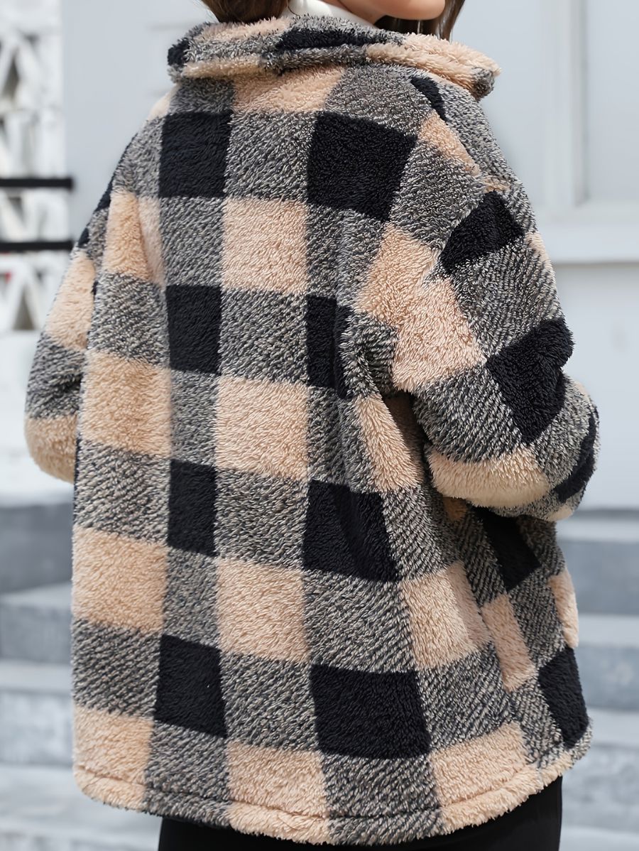 CAMPERA A CUADROS CON BOTONES Campera 34 ZAPRINI 