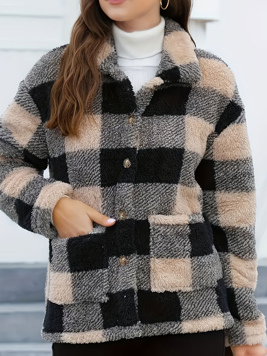 CAMPERA A CUADROS CON BOTONES Campera 34 ZAPRINI 