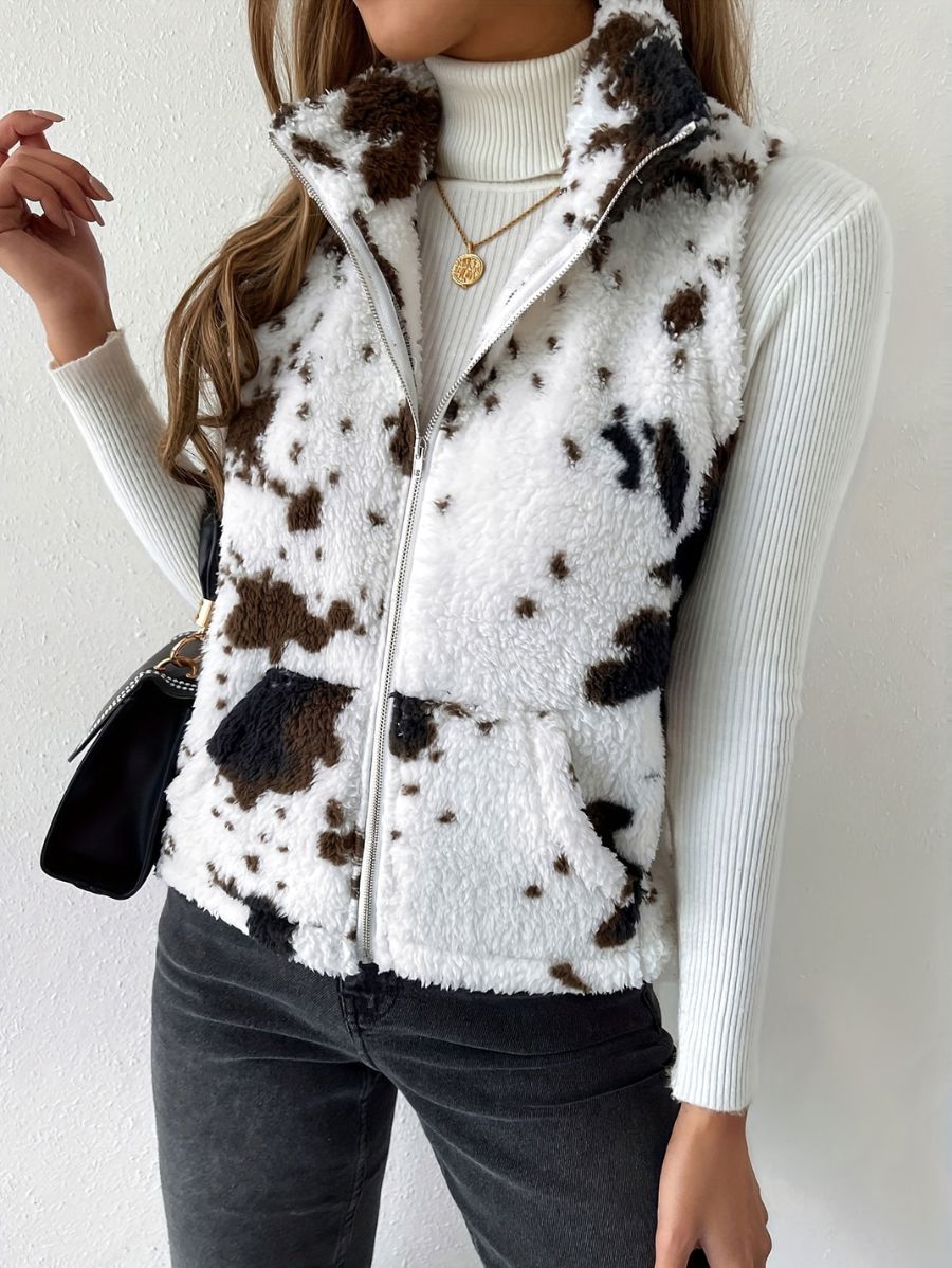 CAMPERA AFELPADA CON ESTAMPADO ANIMAL Campera 01 ZAPRINI 