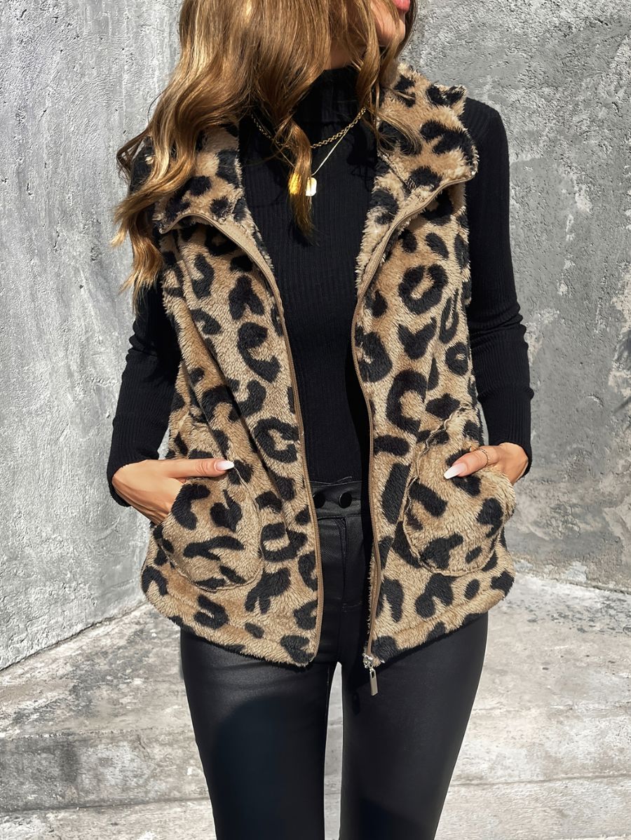 CAMPERA AFELPADA CON ESTAMPADO LEOPARDO Campera 04 ZAPRINI S 