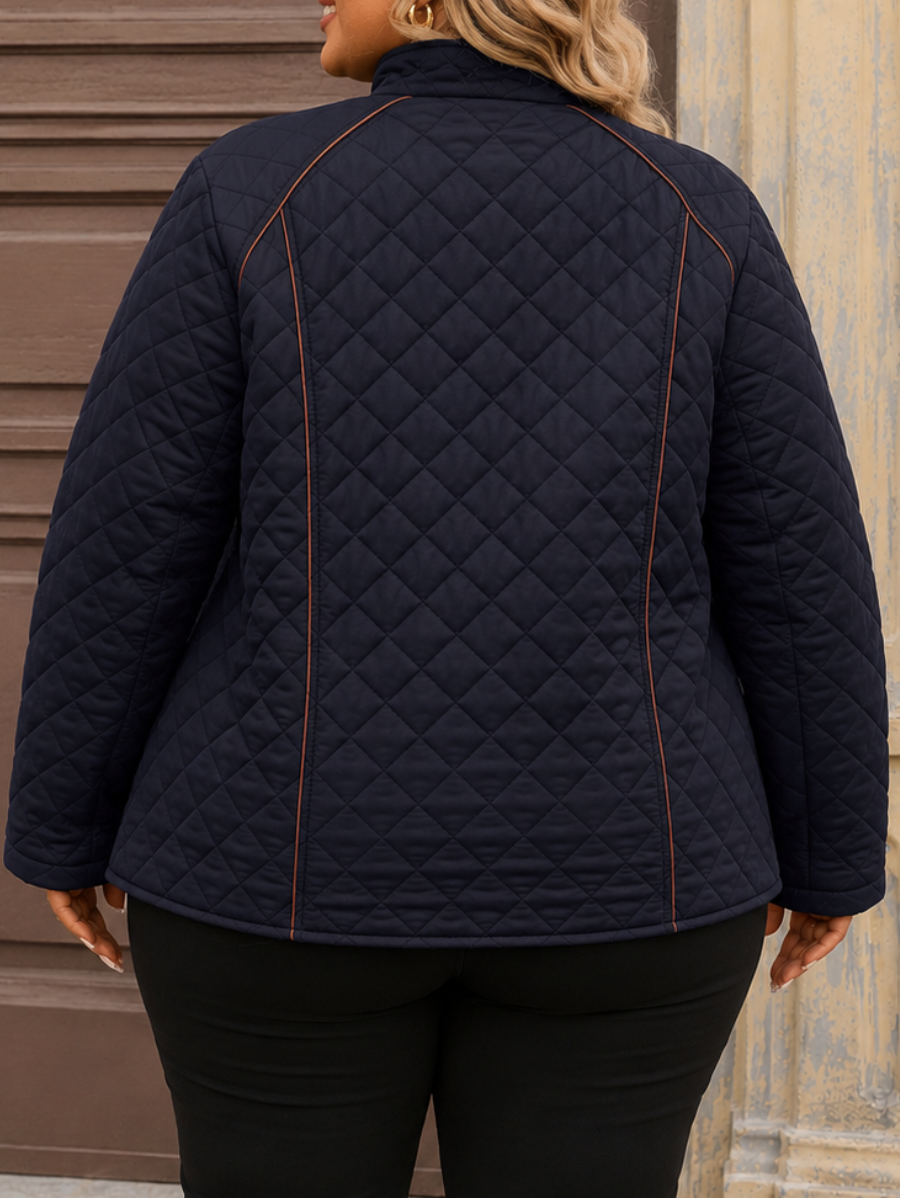 CAMPERA CON CIERRES ACOLCHADA PLUS SIZE