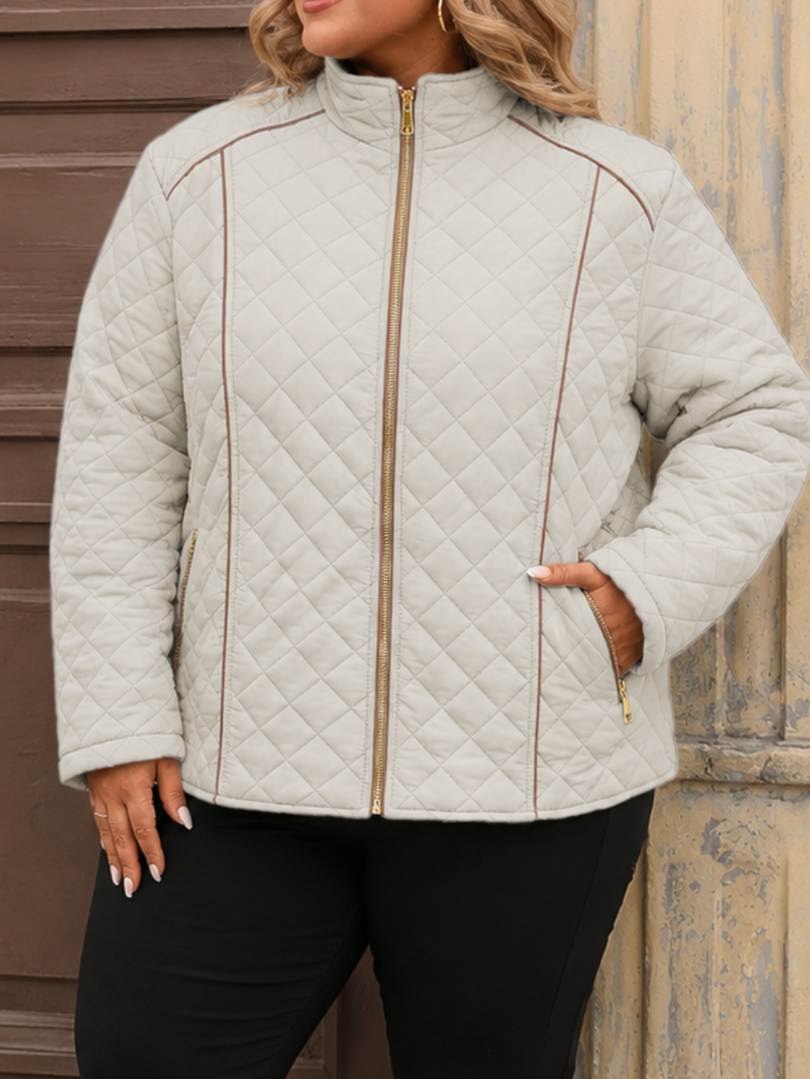 CAMPERA CON CIERRES ACOLCHADA PLUS SIZE