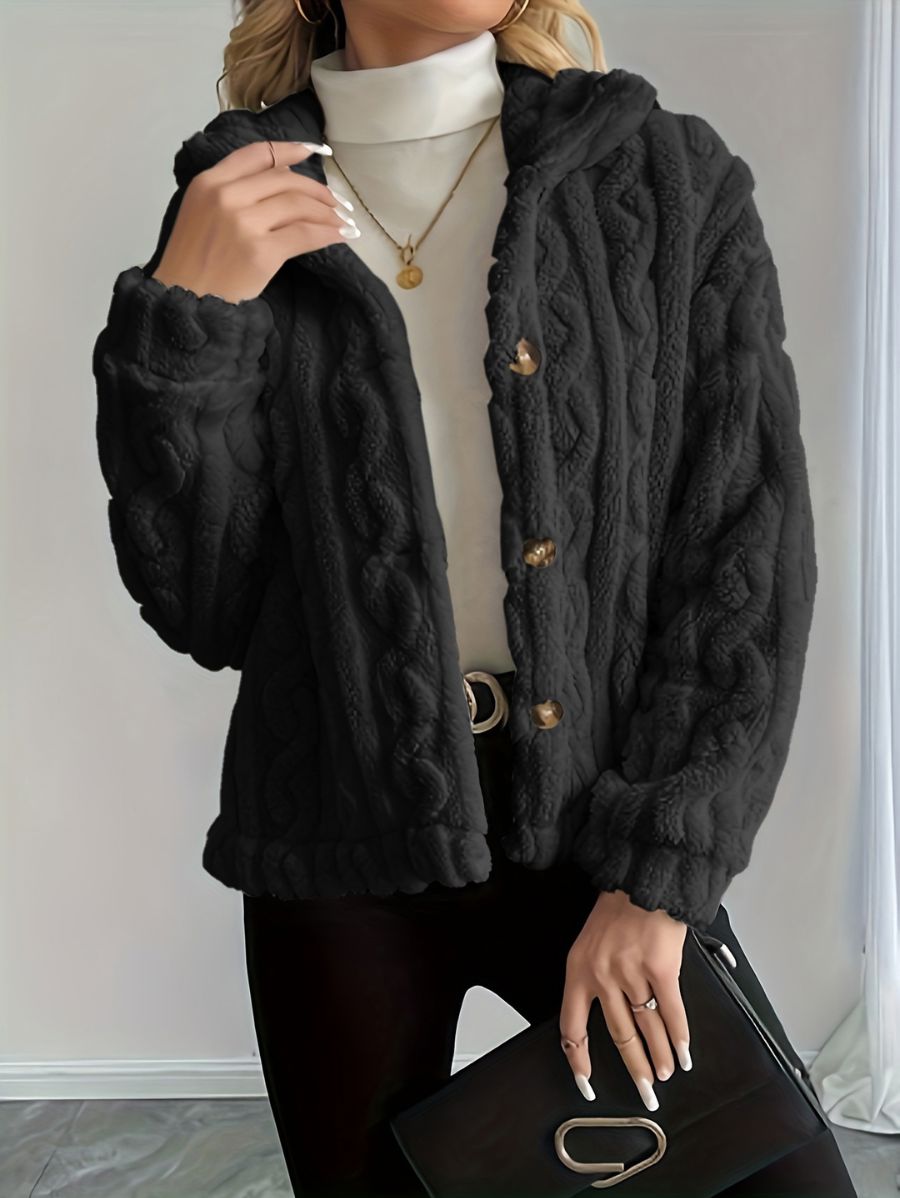 CAMPERA CON CUELLO AFELPADA Campera 05 ZAPRINI Negro S 