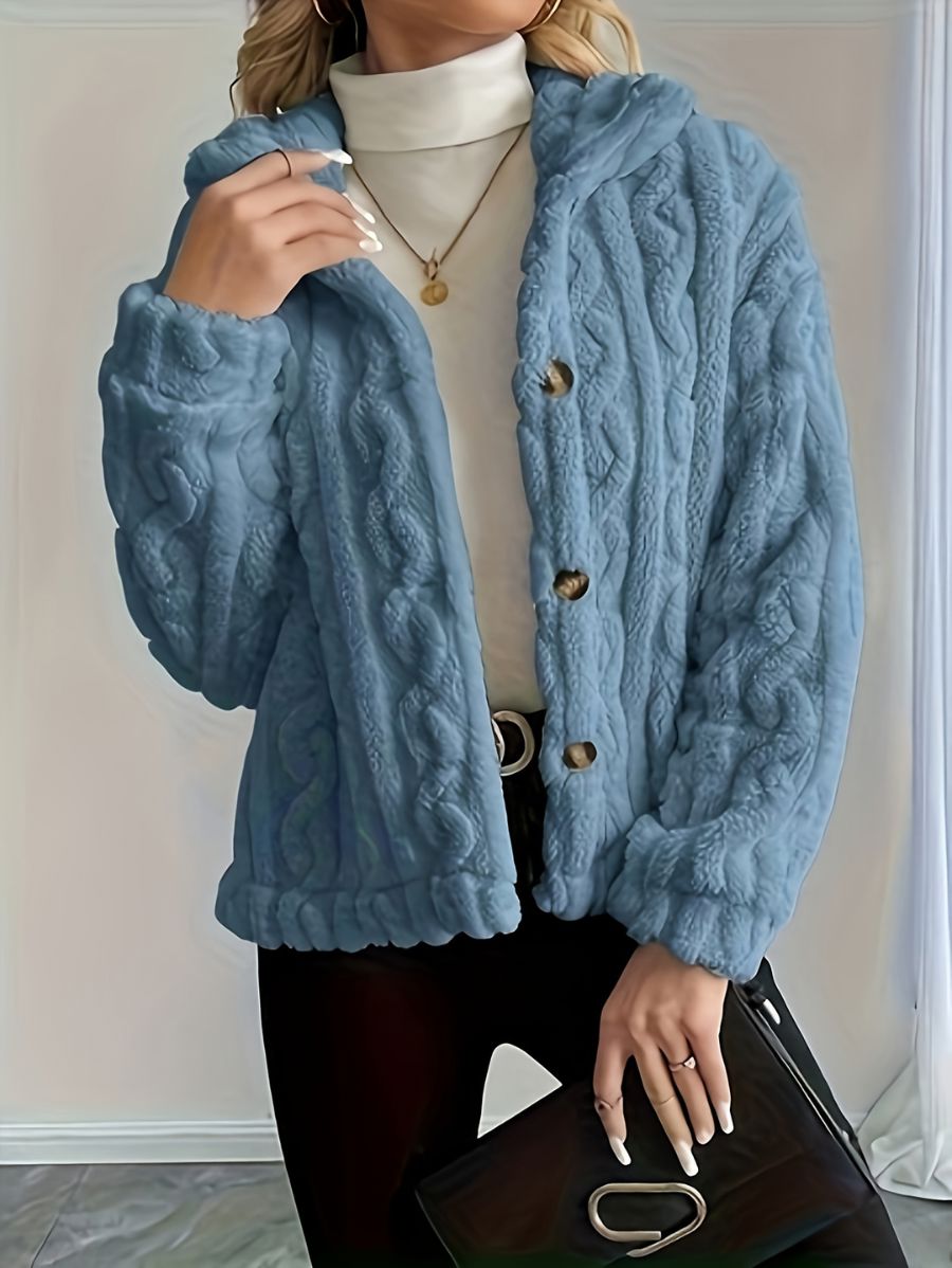 CAMPERA CON CUELLO AFELPADA Campera 05 ZAPRINI Azul S 