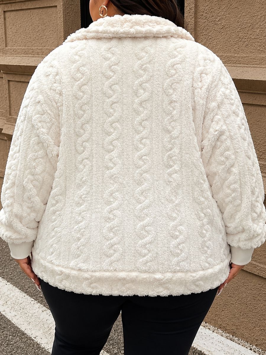 CAMPERA CON CUELLO AFELPADA PLUS SIZE Campera Plus Size 11 ZAPRINI Beige 1XL 
