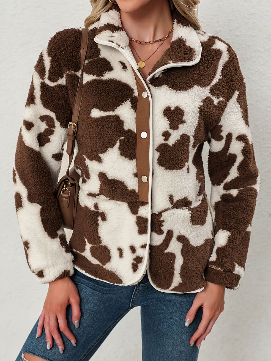 CAMPERA CON ESTAMPADO ANIMAL Y BOLSILLOS Campera 20 ZAPRINI S 