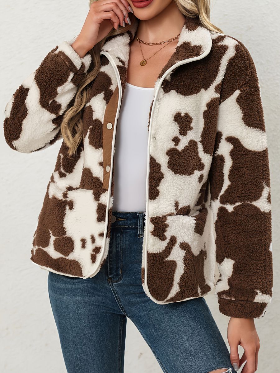 CAMPERA CON ESTAMPADO ANIMAL Y BOLSILLOS Campera 20 ZAPRINI 