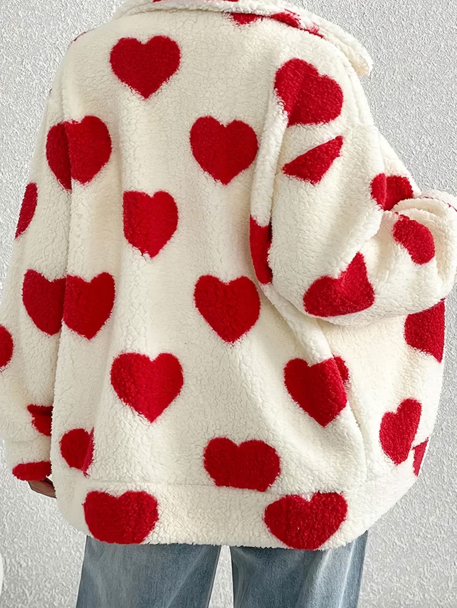 CAMPERA CON ESTAMPADO DE CORAZONES Campera 16 ZAPRINI 