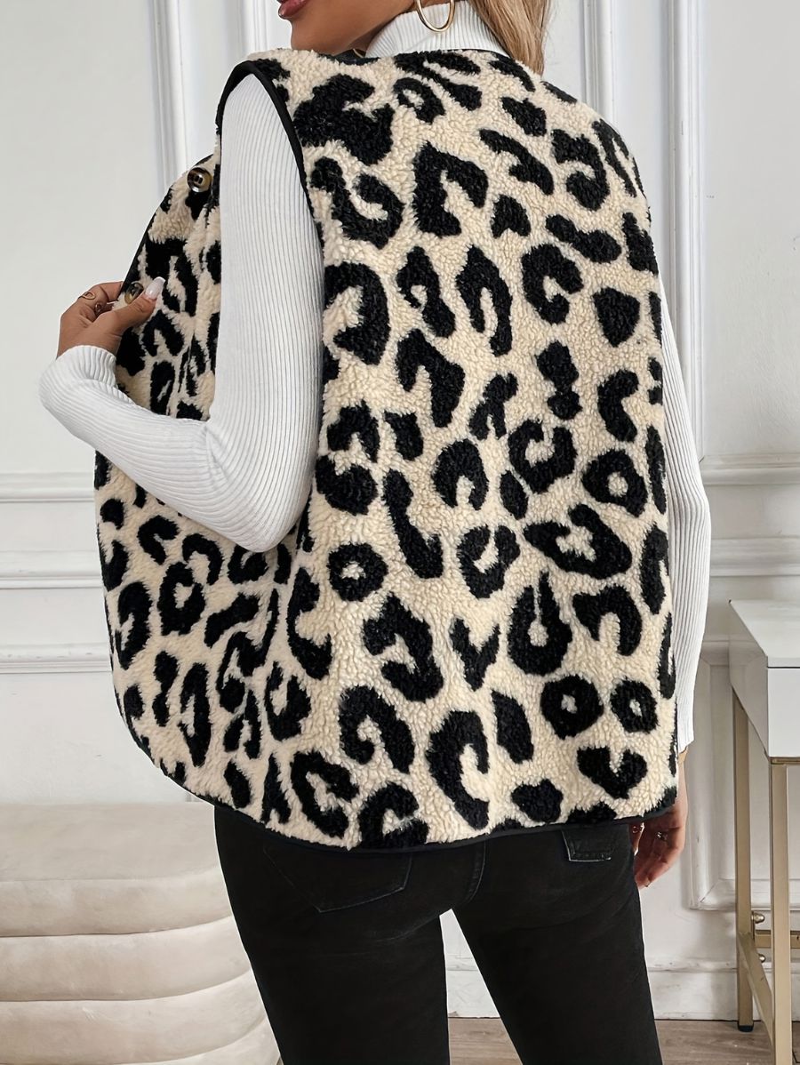 CAMPERA CON ESTAMPADO LEOPARDO SIN MANGAS Campera 03 ZAPRINI S 