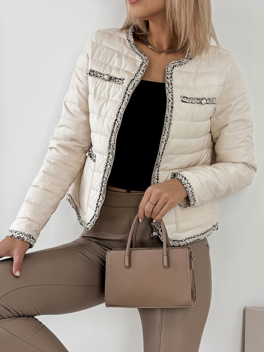 CAMPERA CON RIBETE Y BOTONES DE PERLAS Campera 38 ZAPRINI 