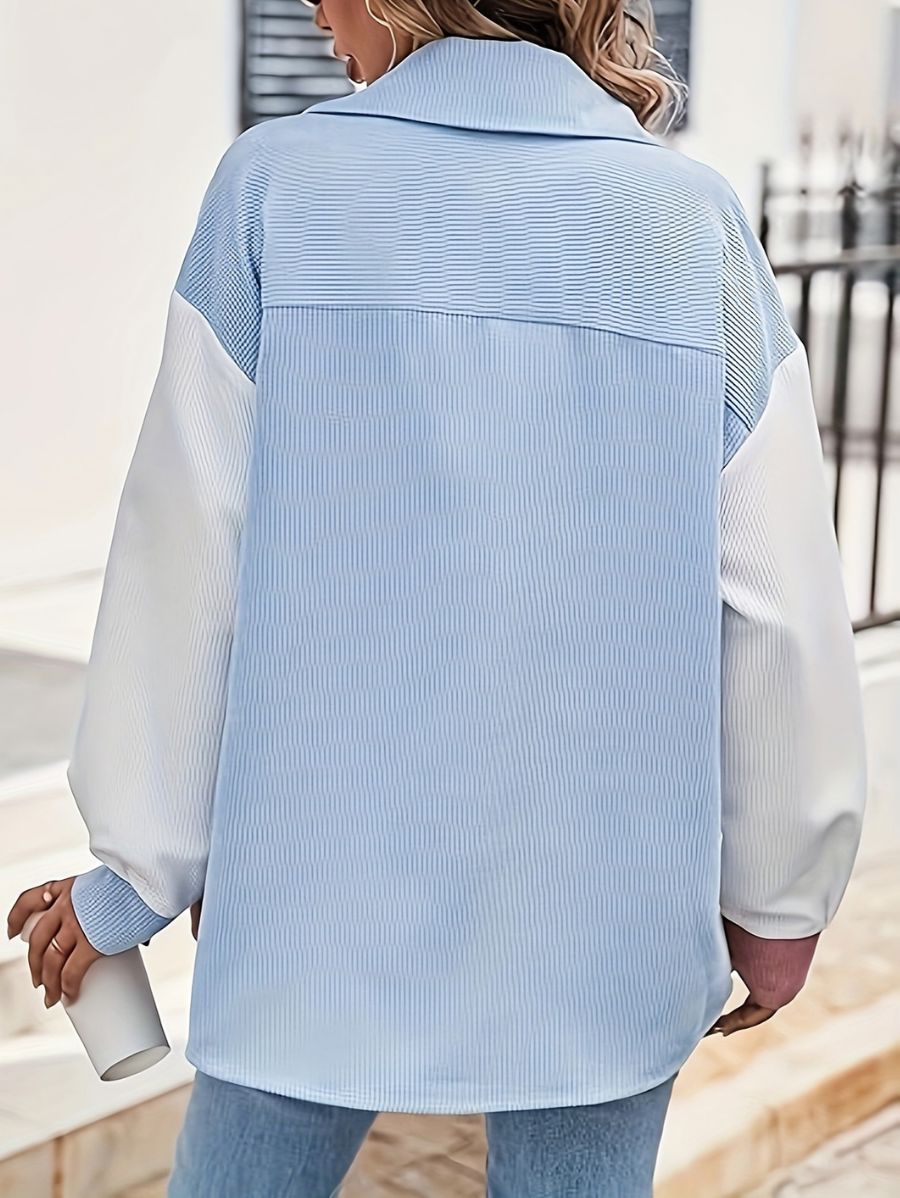 CAMPERA DE PANA CON BLOQUES DE COLOR Campera 14 ZAPRINI 