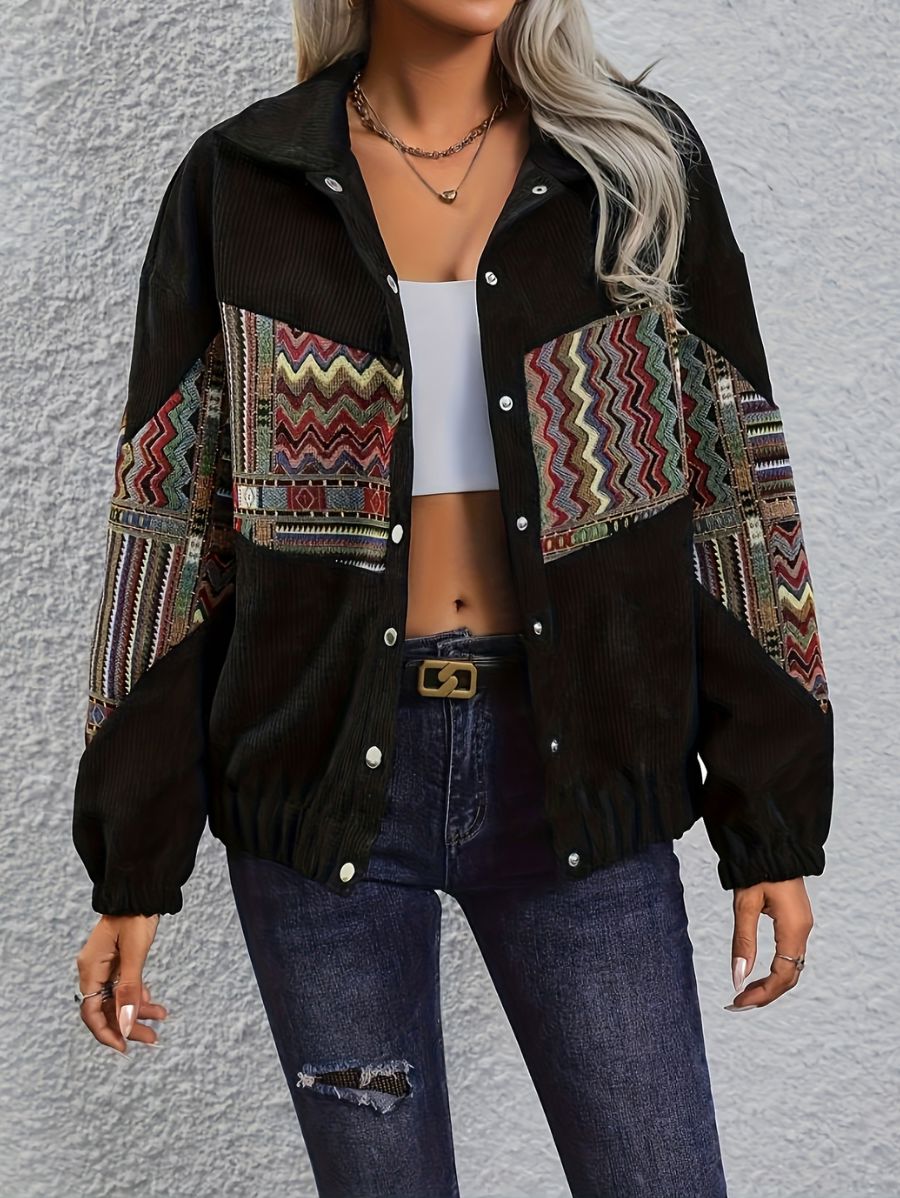 CAMPERA DE PANA CON ESTAMPADO Campera 22 ZAPRINI S 