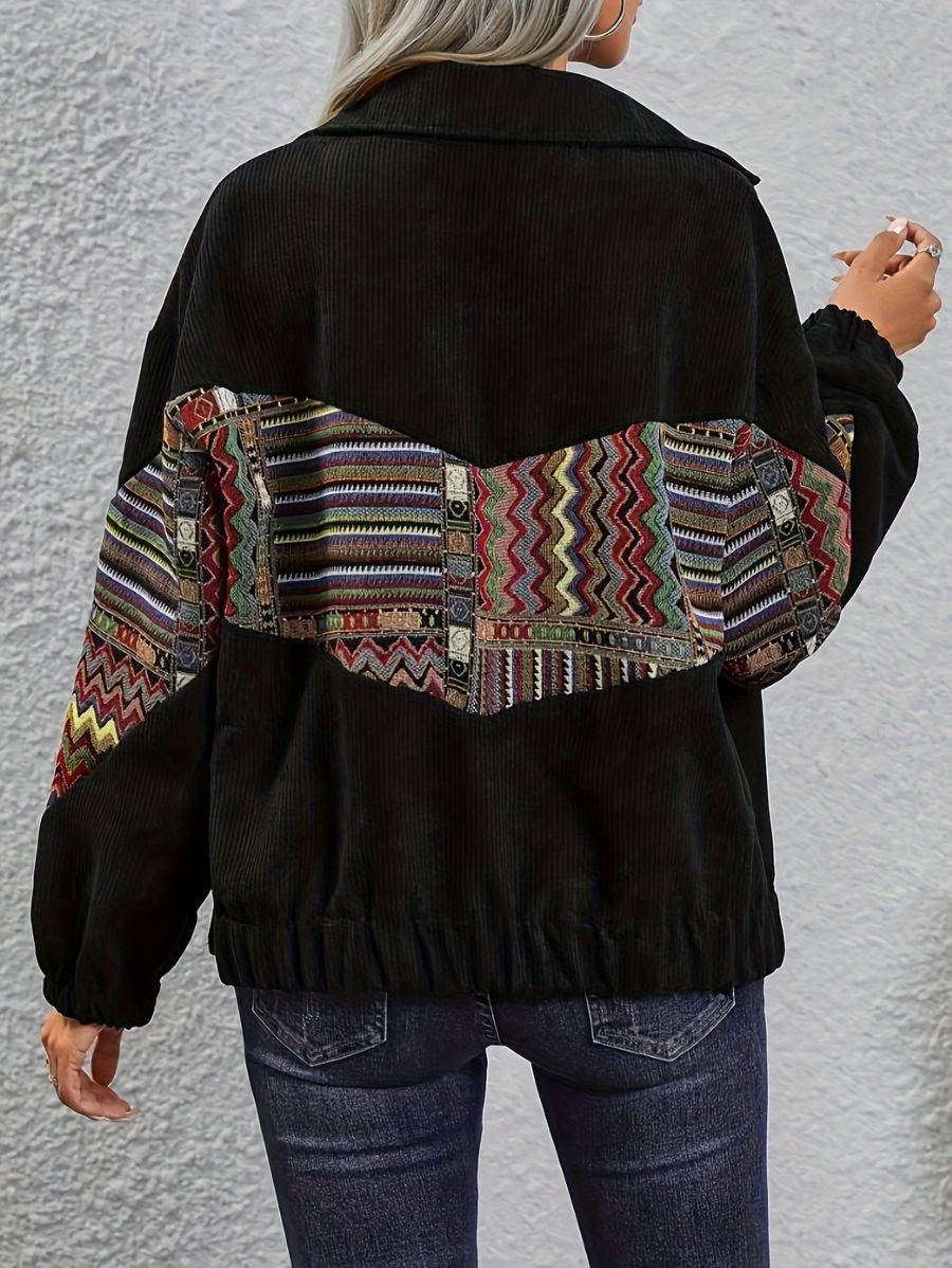 CAMPERA DE PANA CON ESTAMPADO Campera 22 ZAPRINI 
