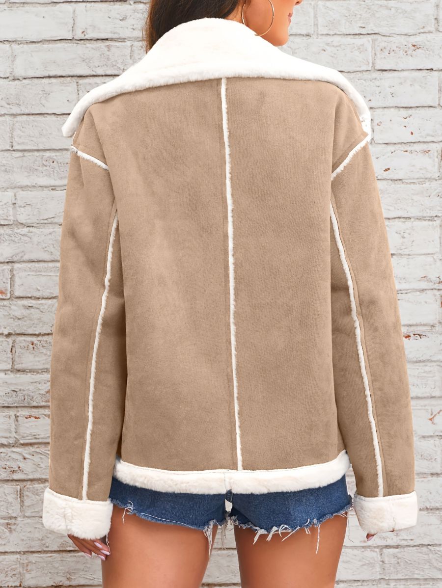 CAMPERA FORRADA CON BOTONES DORADOS Y BOLSILLOS Campera 07 ZAPRINI 