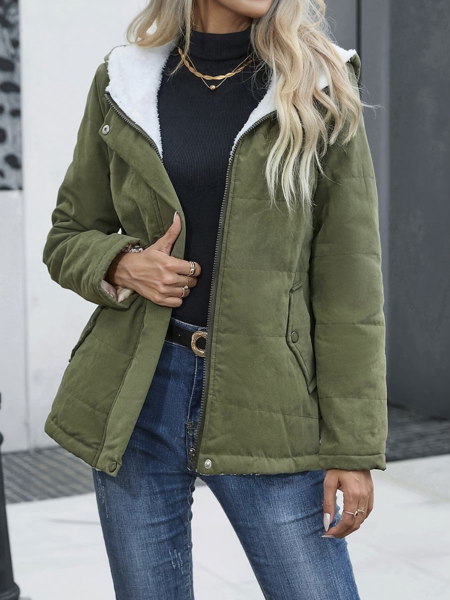CAMPERA FORRADA CON CAPUCHA Campera 10 ZAPRINI Verde S 