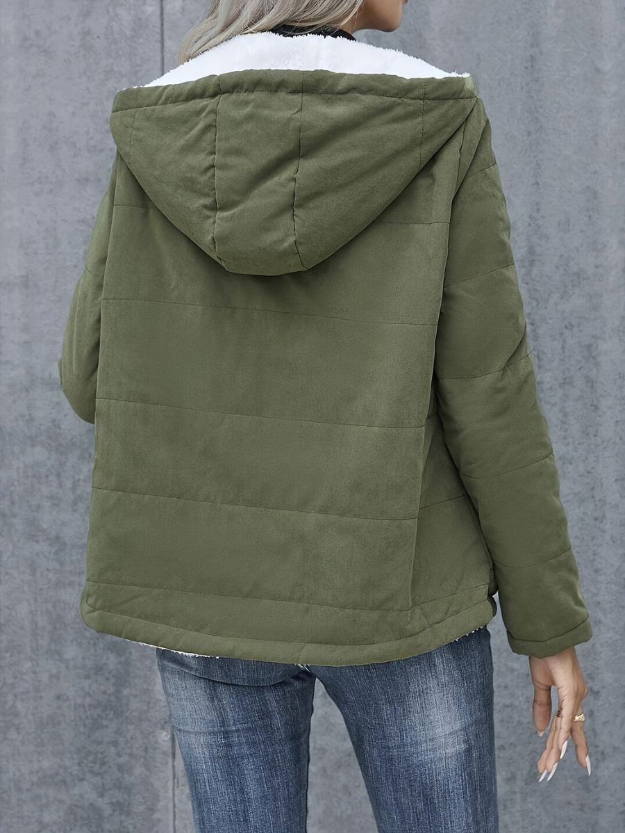 CAMPERA FORRADA CON CAPUCHA Campera 10 ZAPRINI Verde S 