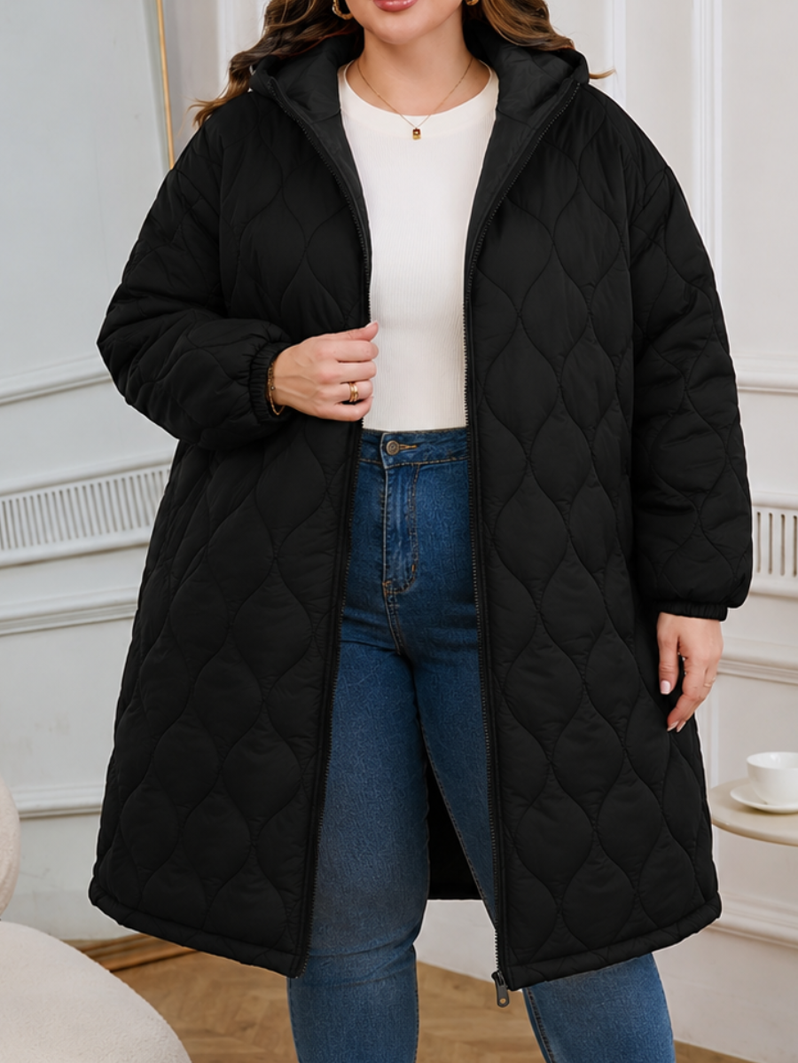 CAMPERA LARGA ACOLCHADA PLUS SIZE