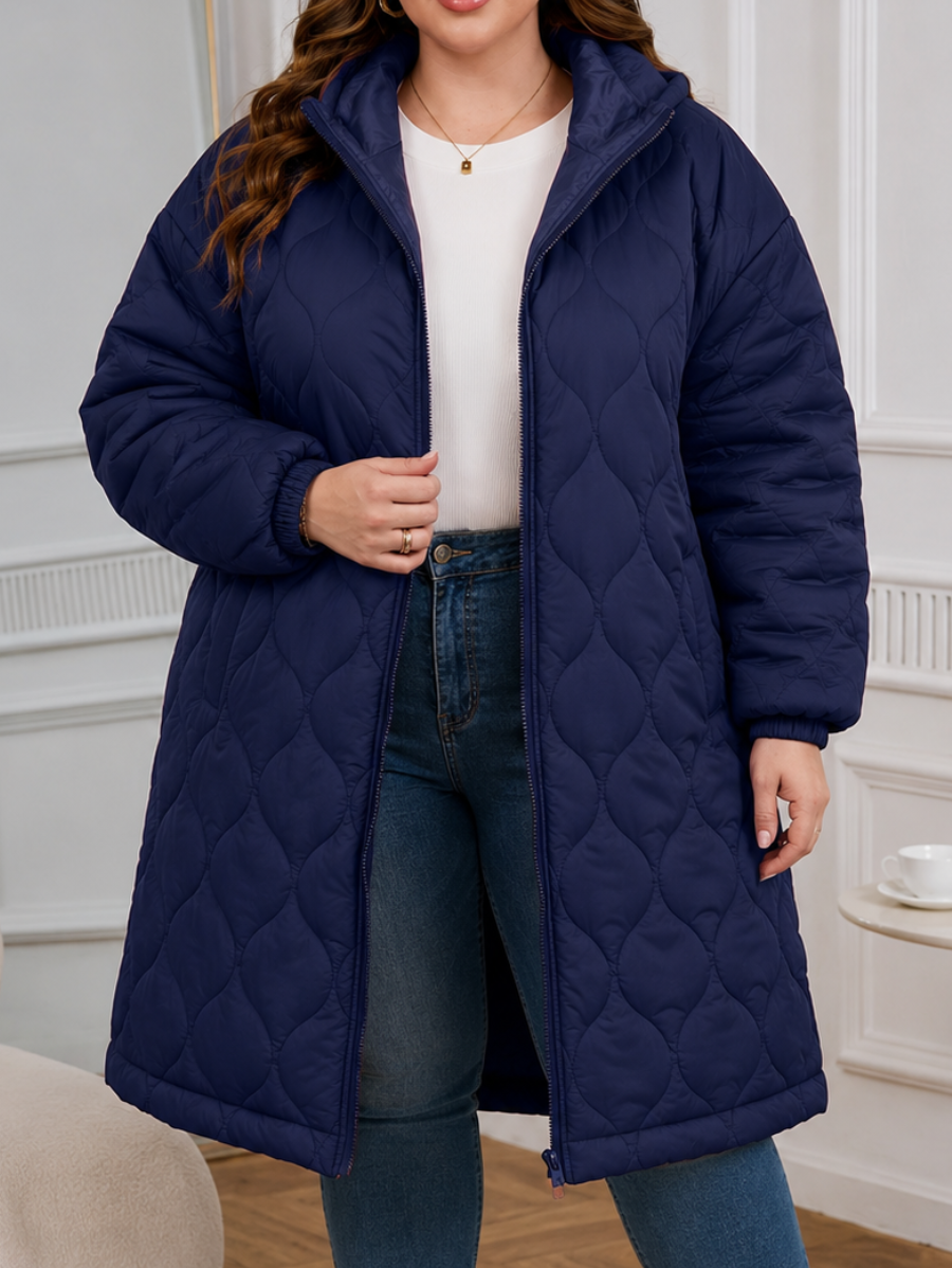 CAMPERA LARGA ACOLCHADA PLUS SIZE