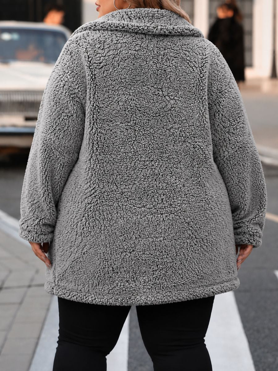 CAMPERA LARGA AFELPADA PLUS SIZE Campera Plus Size 06 ZAPRINI 