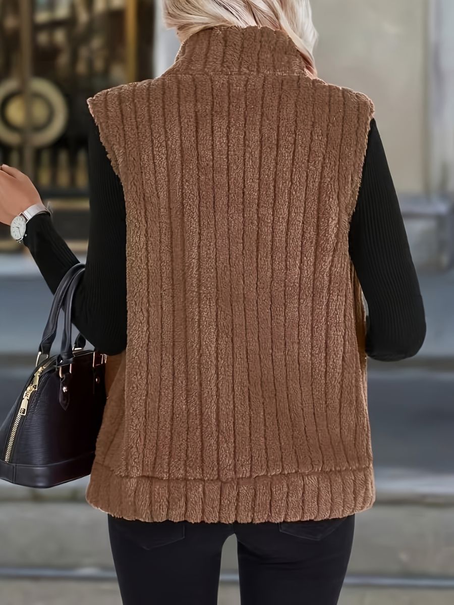 CAMPERA SIN MANGAS AFELPADA Campera 12 ZAPRINI Marrón S 