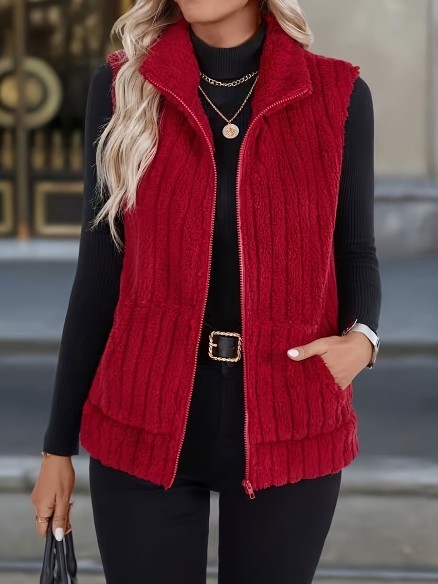 CAMPERA SIN MANGAS AFELPADA Campera 12 ZAPRINI Rojo S 