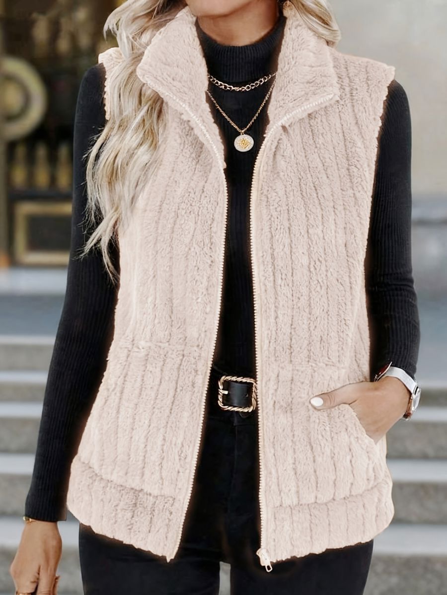 CAMPERA SIN MANGAS AFELPADA Campera 12 ZAPRINI Beige S 