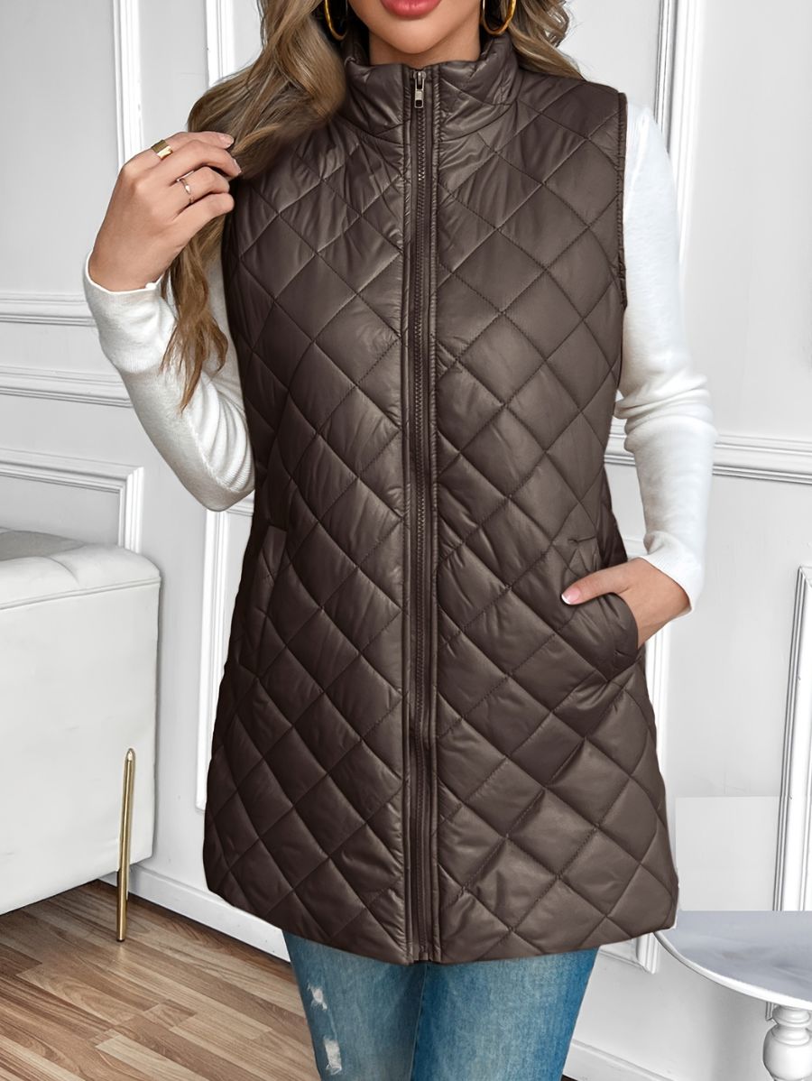 CAMPERA SIN MANGAS LARGA Campera 21 ZAPRINI Marrón S 