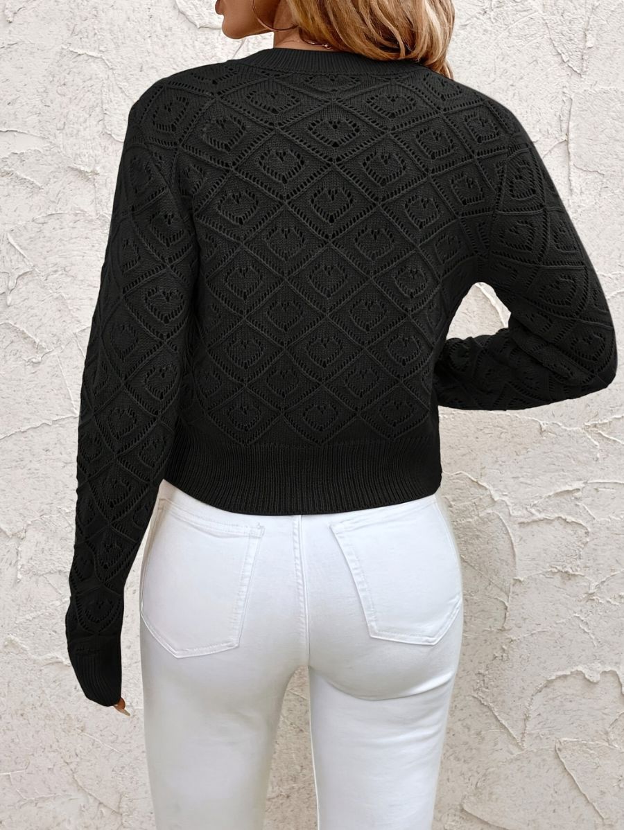 CÁRDIGAN CALADO CON BOTONES DORADOS Cardigan 17 ZAPRINI 