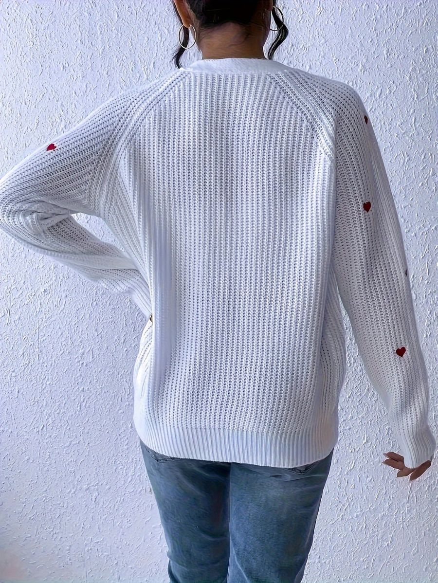 CÁRDIGAN CON BOTONES Y ESTAMPADO DE CORAZONES Cardigan 20 ZAPRINI S 