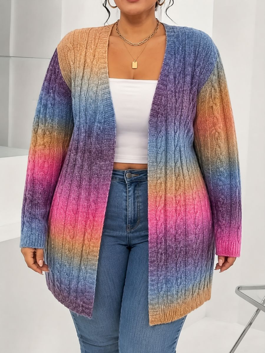 CÁRDIGAN CON DEGRADADO PLUS SIZE Cardigan Plus Size 04 ZAPRINI 1XL 