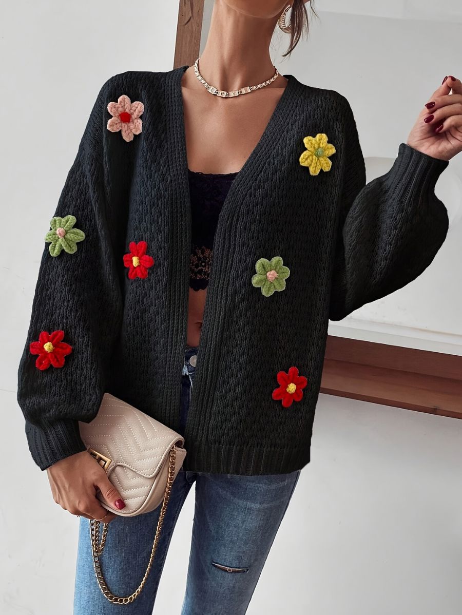 CÁRDIGAN CON FLORES Cardigan 18 ZAPRINI 