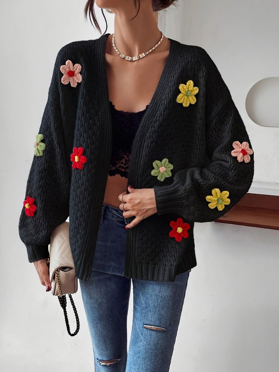 CÁRDIGAN CON FLORES Cardigan 18 ZAPRINI 
