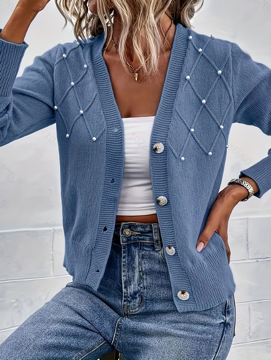 CÁRDIGAN CON PERLAS Cardigan 06 ZAPRINI 