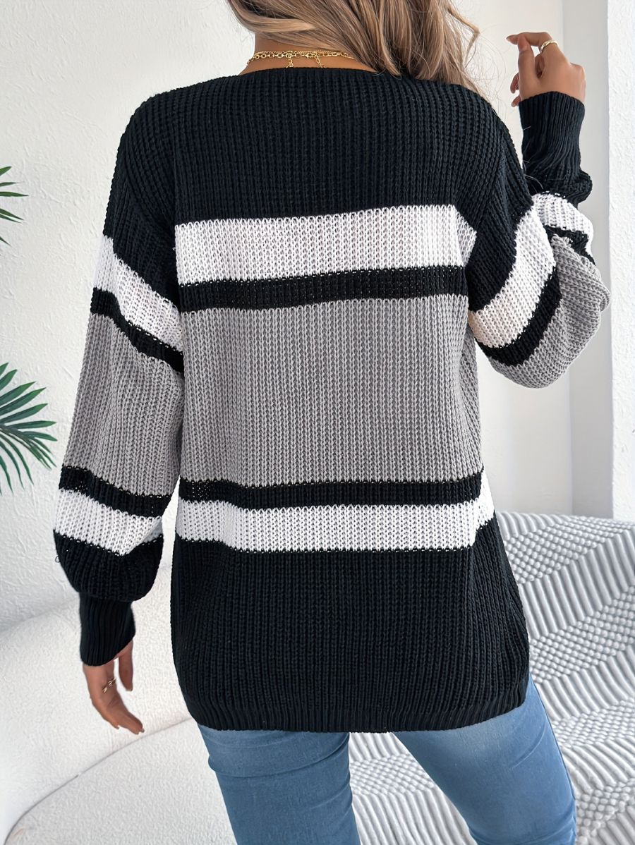 CÁRDIGAN CON RAYAS Cardigan 25 ZAPRINI 