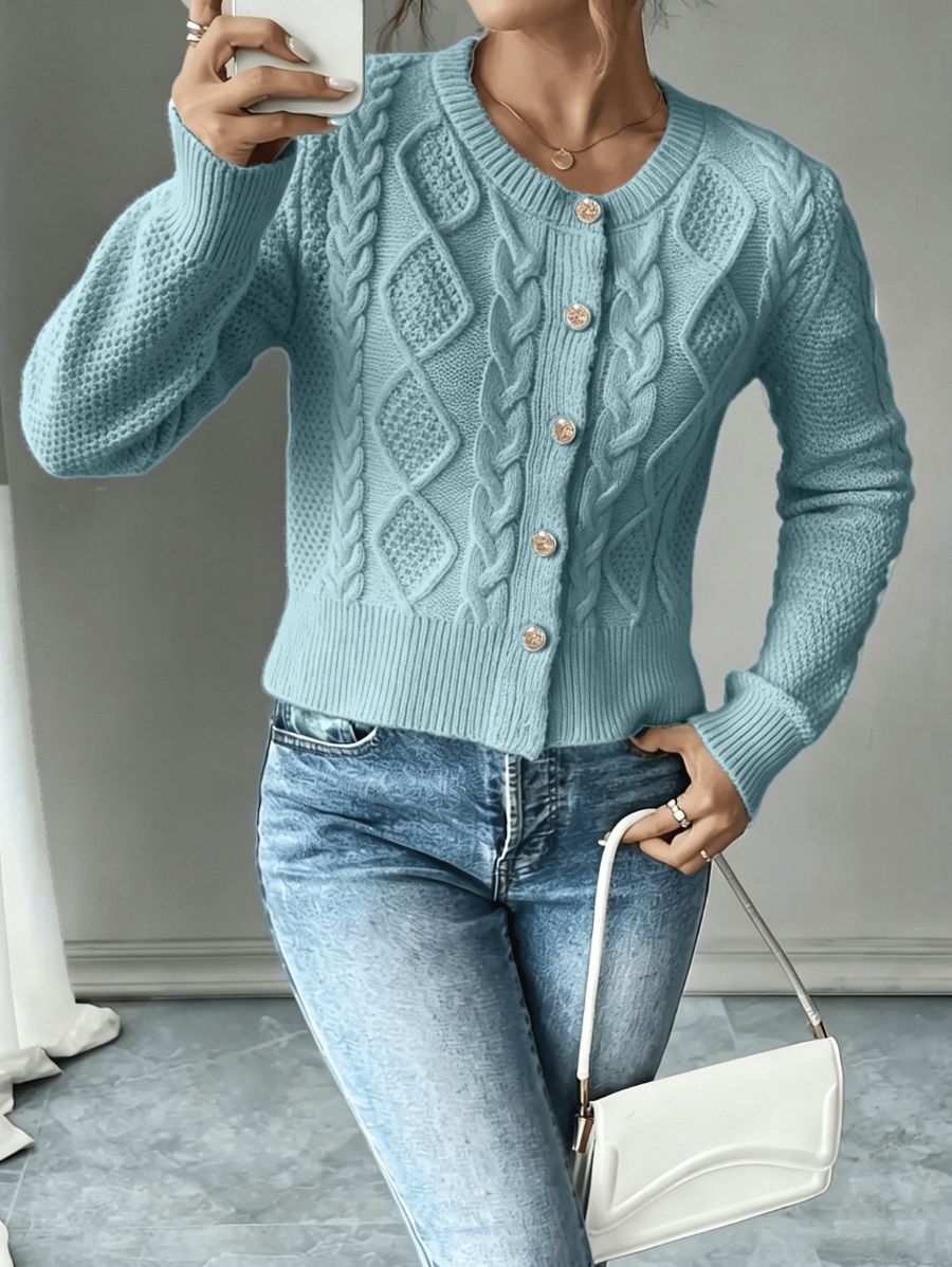CÁRDIGAN CORTO CON CUELLO REDONDO Cardigan 24 ZAPRINI 