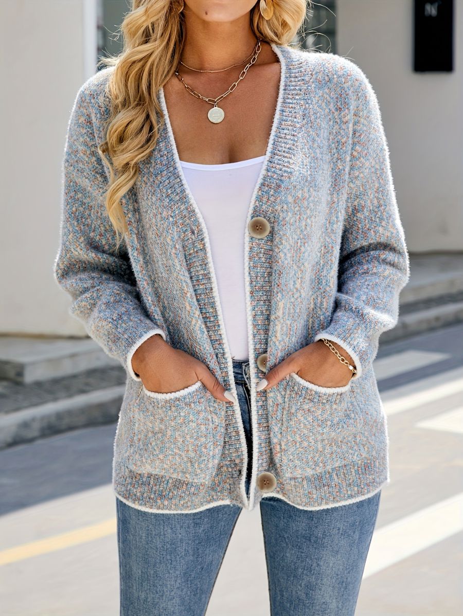 CÁRDIGAN DE PUNTO ESTAMPADO Cardigan 15 ZAPRINI Gris S 
