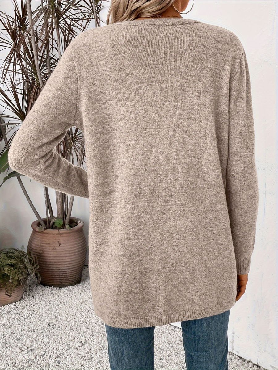 CÁRDIGAN SIN BOTONES CON BOLSILLOS Cardigan 04 ZAPRINI 