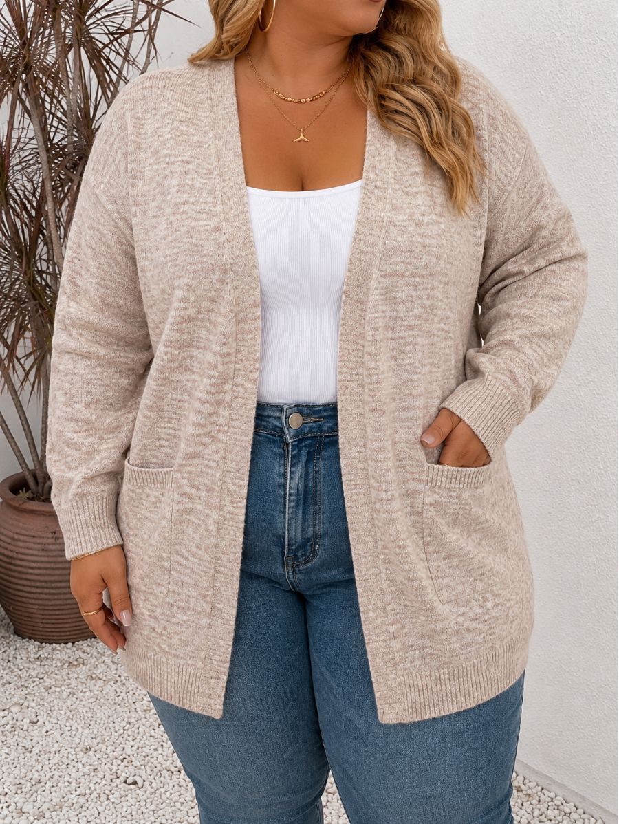 CÁRDIGAN SIN BOTONES CON BOLSILLOS PLUS SIZE Cardigan Plus Size 02 ZAPRINI 