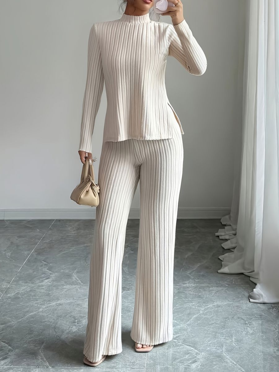 CONJUNTO CANELADO CON CUELLO ALTO Conjunto 03 ZAPRINI S 