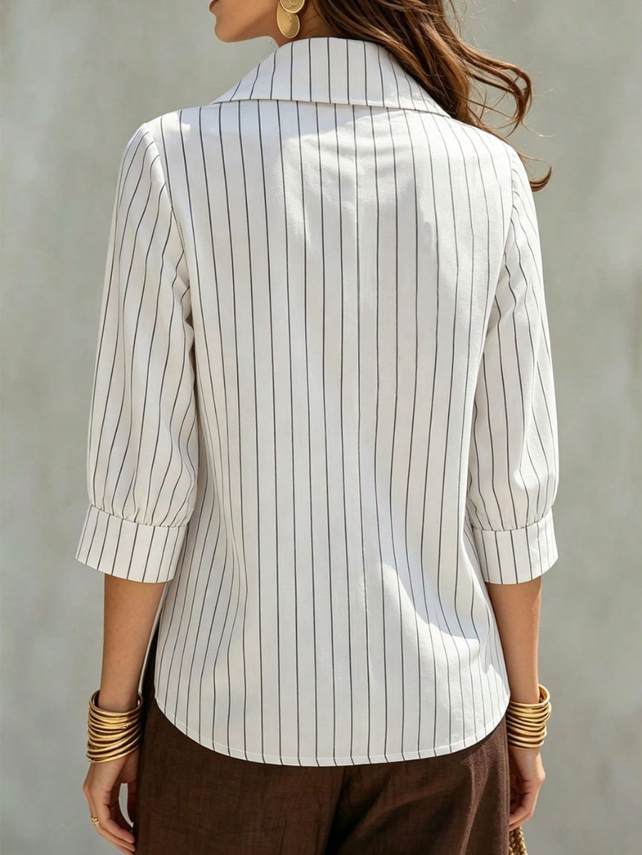 Camisa A Rayas Manga Tres Cuartos Camisa 08 ZAPRINI 