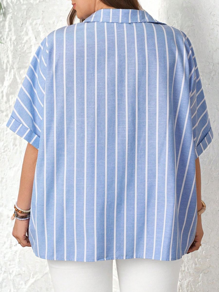 Camisa A Rayas Plus Size Camisa Plus Size 02 ZAPRINI 