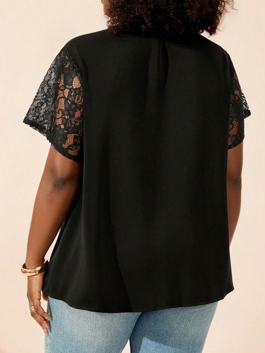 Camisa Con Encaje Plus Size Camisa Plus Size 15 ZAPRINI 0XL 